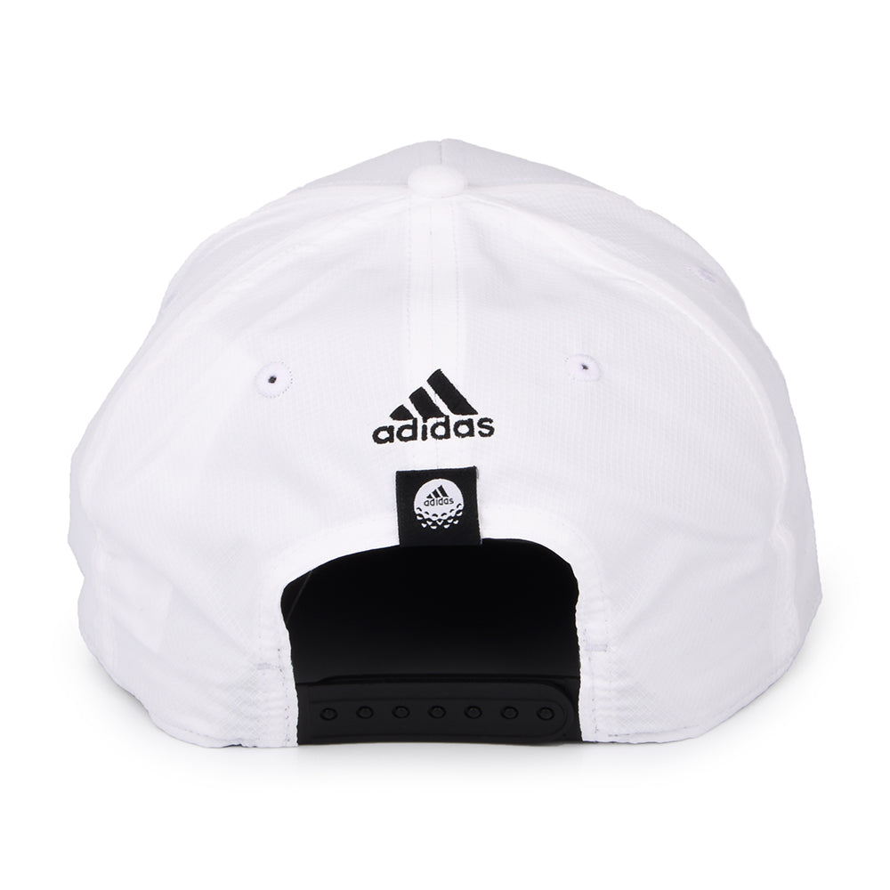 Gorra de béisbol Golf Tour 3 Stripes reciclado de Adidas - Blanco