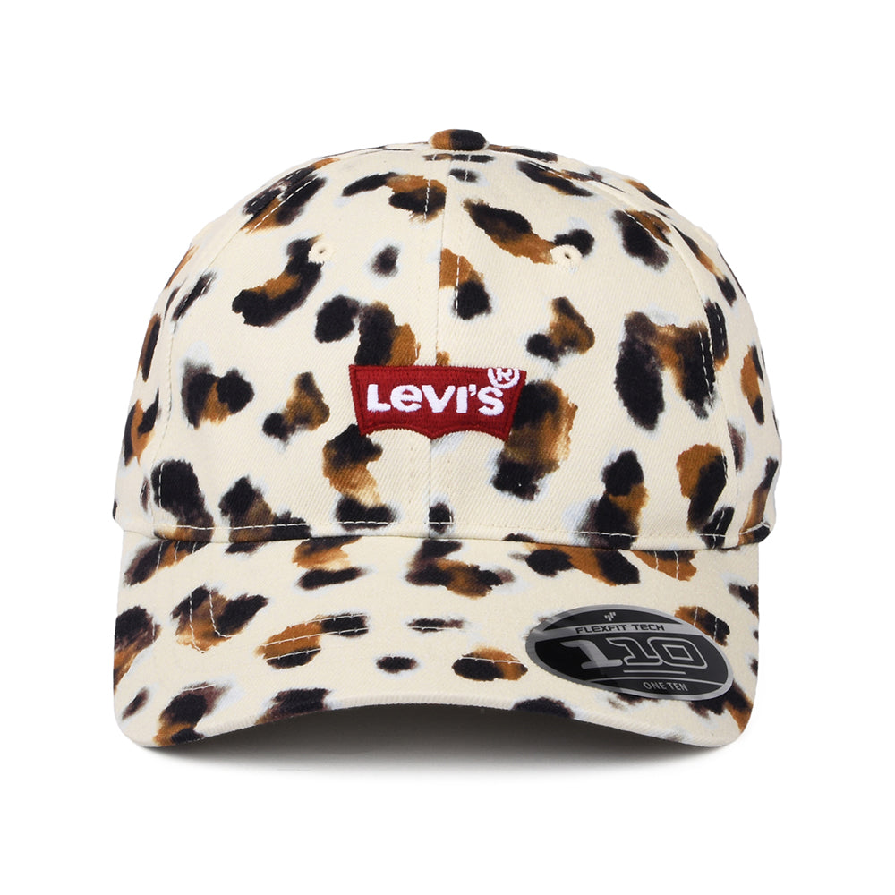 Gorra de béisbol mujeres Mid Batwing Flexfit Leopardo de Levi's - Marrón