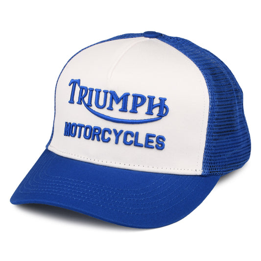 Gorra Trucker Oil de Triumph Motorcycles - Azul-Blanco
