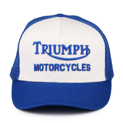 Gorra Trucker Oil de Triumph Motorcycles - Azul-Blanco