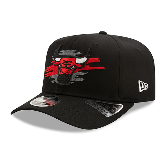 Gorra Snapback 9FIFTY Stretch NBA Tear Logo Chicago Bulls de New Era - Negro
