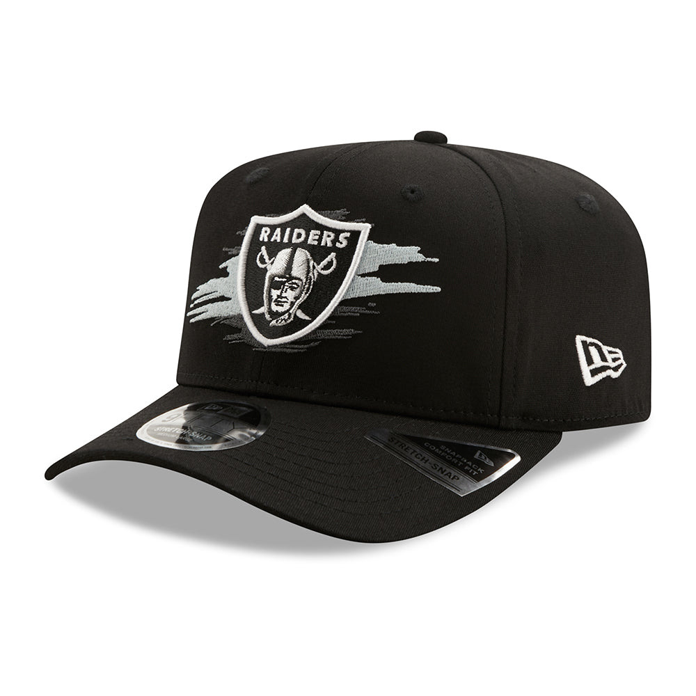 Gorra Snapback 9FIFTY Stretch NFL Tear Logo Las Vegas Raiders de New Era - Negro