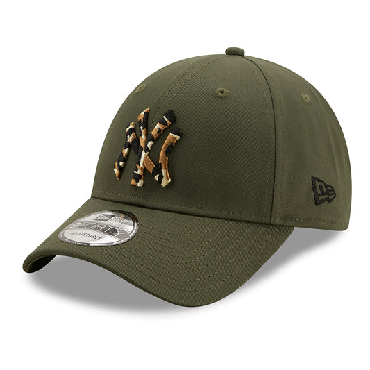 Gorra de béisbol 9FORTY MLB Camo Infill New York Yankees de New Era - Verde Oliva-Camuflaje
