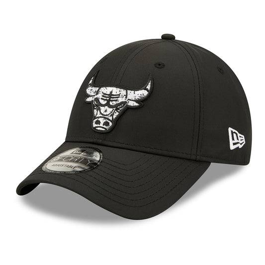 Gorra de béisbol 9FORTY NBA Black White Chicago Bulls de New Era - Negro