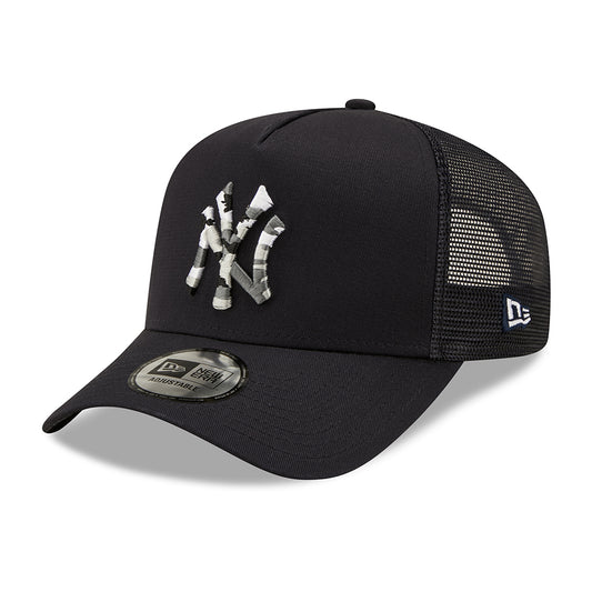 Gorra Trucker 9FORTY A-Frame MLB Camo Infill New York Yankees de New Era - Azul Marino-Camuflaje