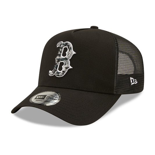 Gorra Trucker 9FORTY A-Frame MLB Camo Infill Boston Red Sox de New Era - Negro-Camuflaje