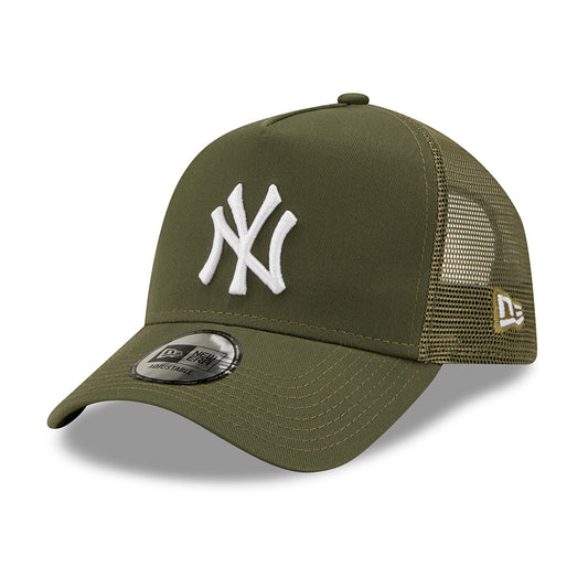 Gorra Trucker A-Frame MLB Tonal Mesh New York Yankees de New Era - Verde Oliva
