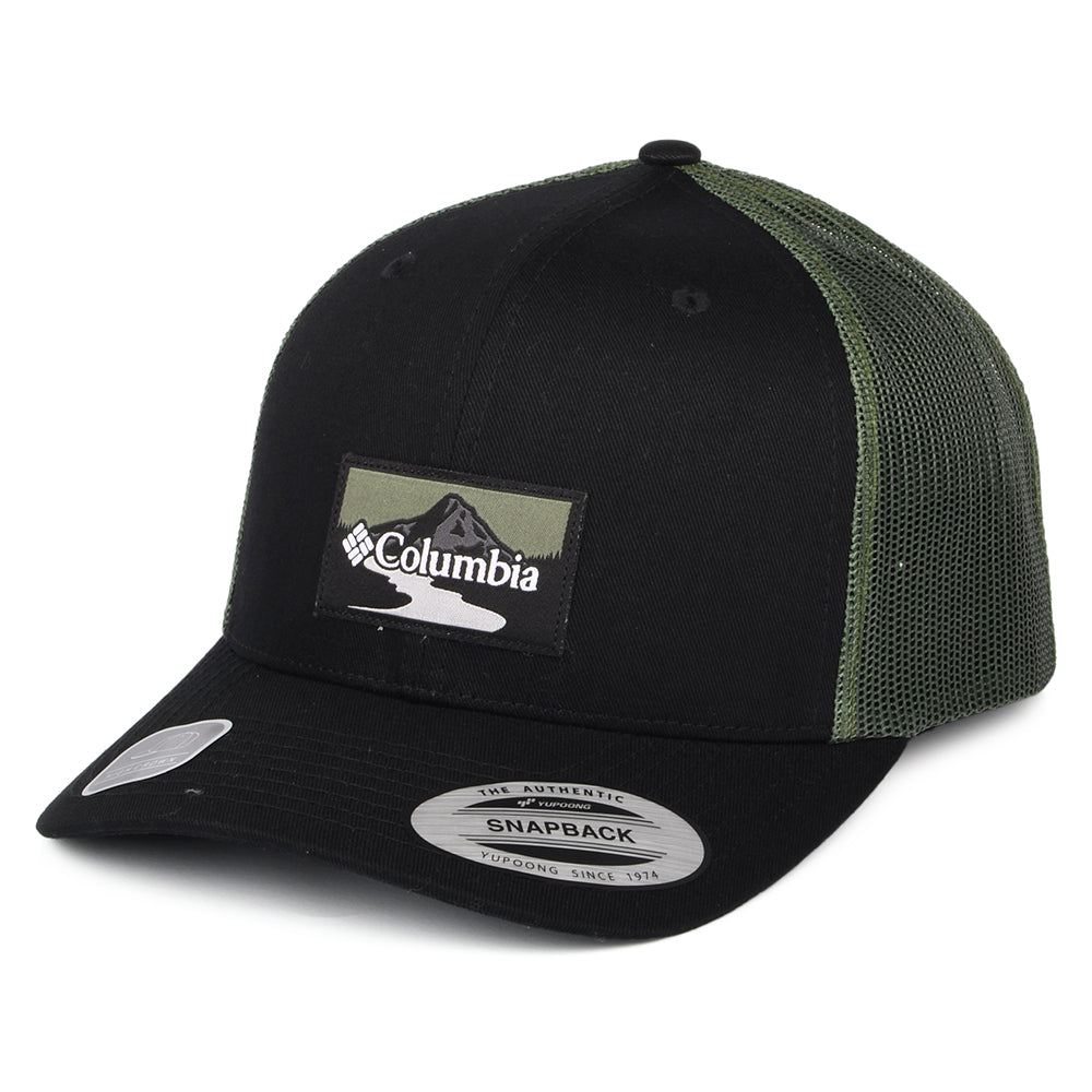 Gorra Trucker con malla de Columbia - Negro-Verde