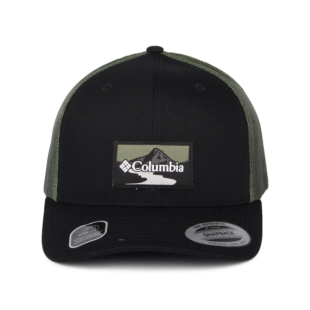 Gorra Trucker con malla de Columbia - Negro-Verde