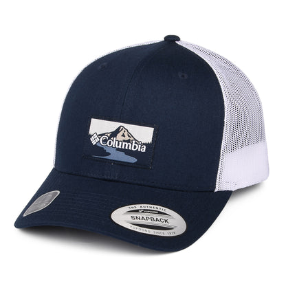 Gorra Trucker con malla de Columbia - Azul Marino-Blanco