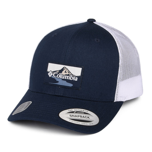 Gorra Trucker con malla de Columbia - Azul Marino-Blanco