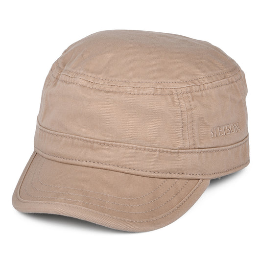 Gorra militar de algodón de Stetson - Beige
