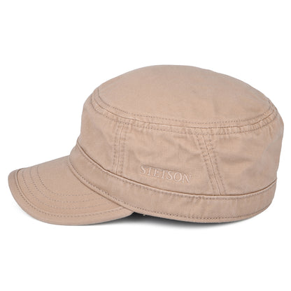Gorra militar de algodón de Stetson - Beige