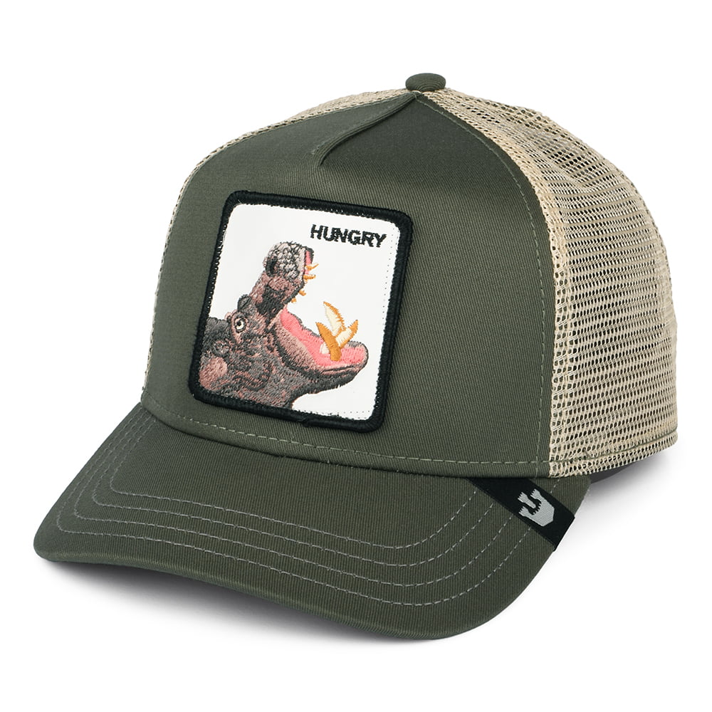 Gorra Trucker Hippo Hooray de Goorin - Verde Oliva