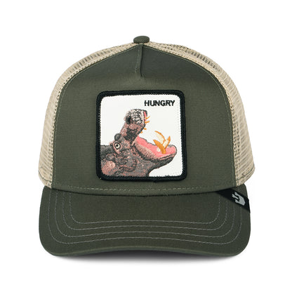 Gorra Trucker Hippo Hooray de Goorin - Verde Oliva