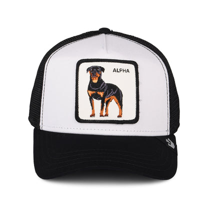 Gorra Trucker Alpha Dog de Goorin - Negro-Blanco