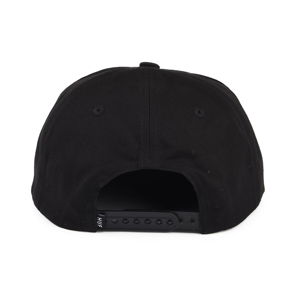 Gorra Snapback Box Logo sin estructurar de HUF - Negro sobre Negro