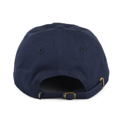Gorra de béisbol Original Logo visera curvada de algodón de HUF - Azul Marino