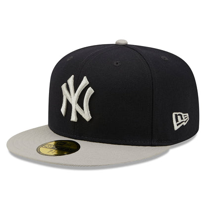 Gorra de béisbol 59FIFTY MLB Side Patch New York Yankees de New Era - Azul Marino-Gris