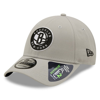 Gorra de béisbol 9FORTY NBA Monochrome Brooklyn Nets de New Era - Gris