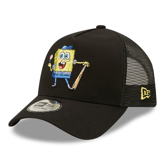 Gorra Trucker A-Frame Sporty Sponge Bob Esponja Pantalones Cuadrados de New Era - Negro