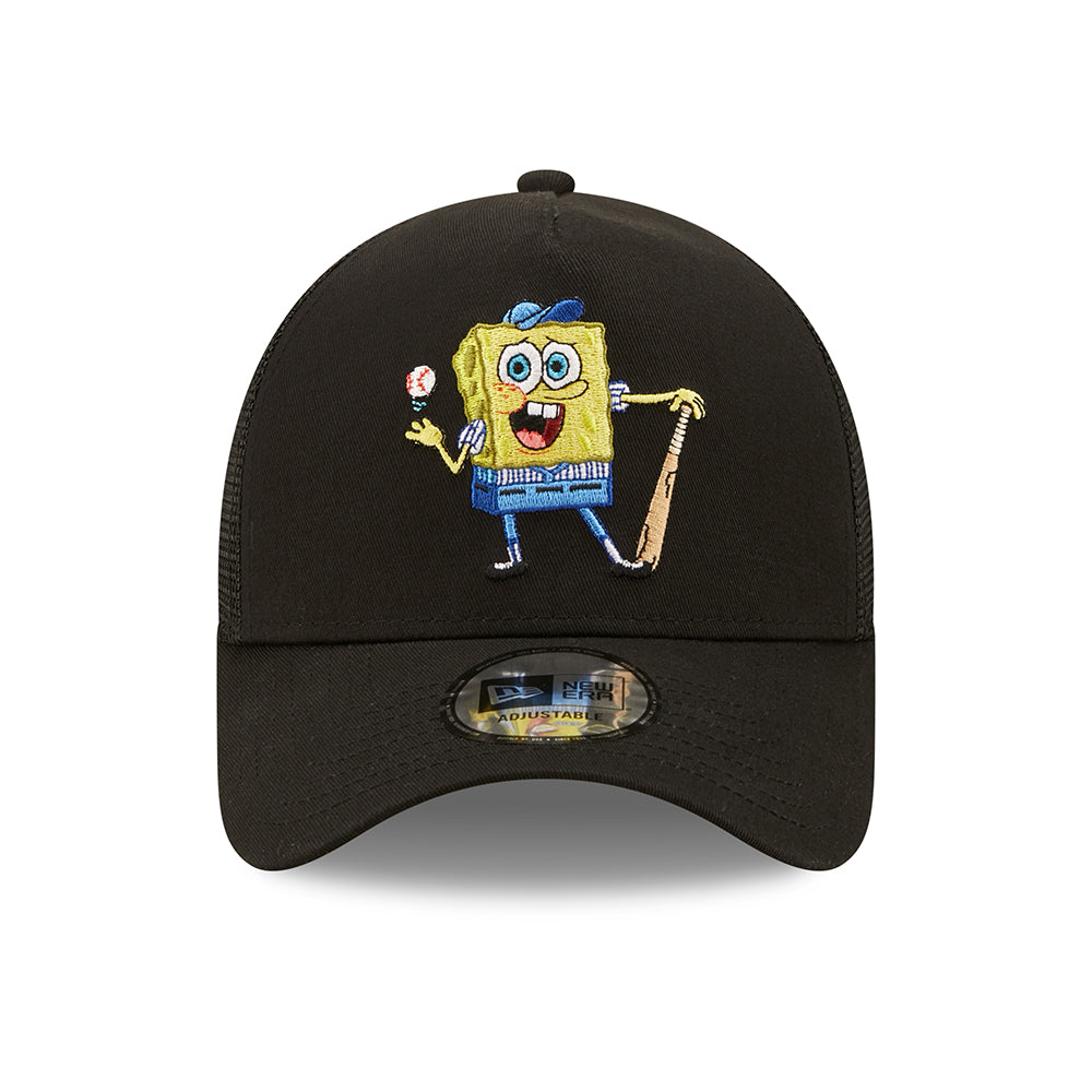 Gorra Trucker A-Frame Sporty Sponge Bob Esponja Pantalones Cuadrados de New Era - Negro