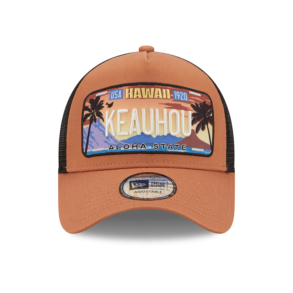 Gorra Trucker 9FORTY A-Frame License Plate Keauhou de New Era - Tofe-Negro