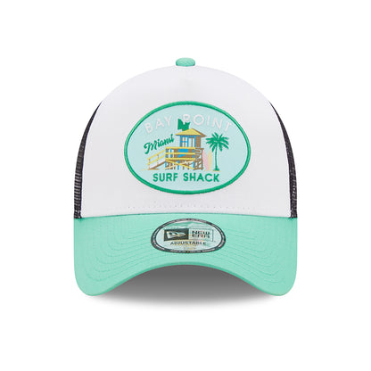 Gorra Trucker A-Frame Location Icon Bay Point de New Era - Turquesa-Blanco