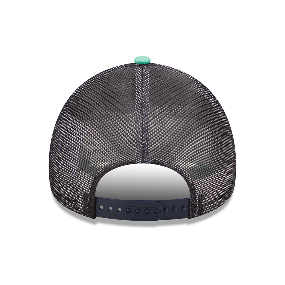 Gorra Trucker A-Frame Location Icon Bay Point de New Era - Turquesa-Blanco
