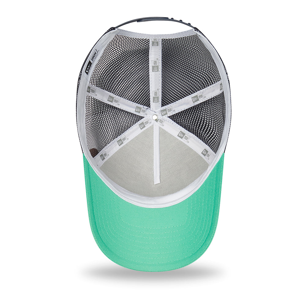 Gorra Trucker A-Frame Location Icon Bay Point de New Era - Turquesa-Blanco