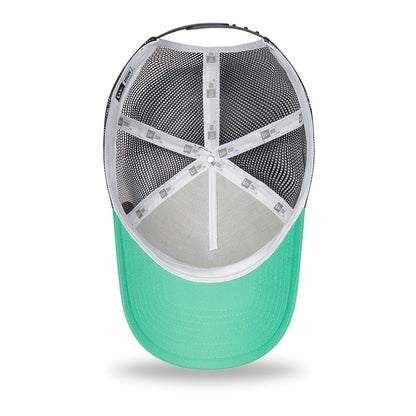 Gorra Trucker A-Frame Location Icon Bay Point de New Era - Turquesa-Blanco