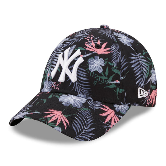Gorra de béisbol mujeres 9FORTY MLB Floral New York Yankees de New Era - Negro-Blanco