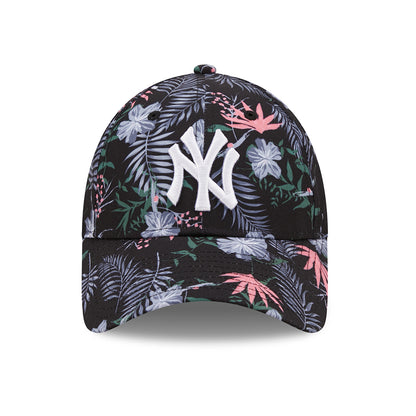 Gorra de béisbol mujeres 9FORTY MLB Floral New York Yankees de New Era - Negro-Blanco