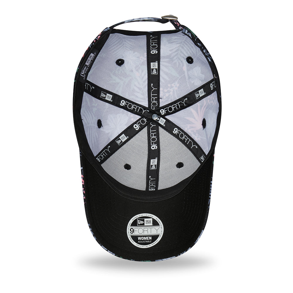 Gorra de béisbol mujeres 9FORTY MLB Floral New York Yankees de New Era - Negro-Blanco