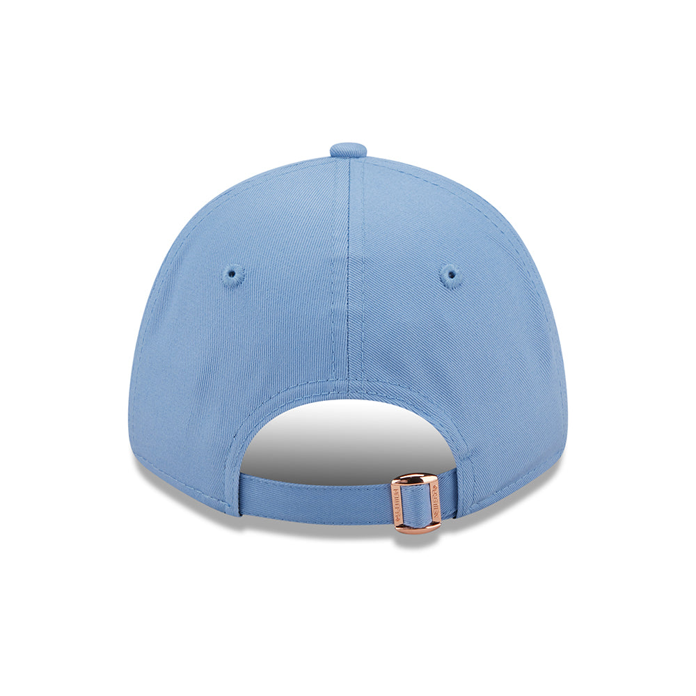 Gorra de béisbol mujeres 9FORTY MLB Metallic Logo New York Yankees de New Era - Azul Claro-Cobrizo