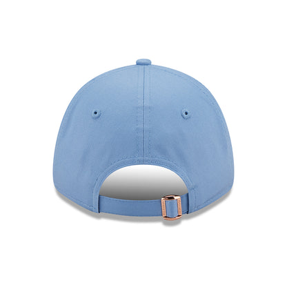 Gorra de béisbol mujeres 9FORTY MLB Metallic Logo New York Yankees de New Era - Azul Claro-Cobrizo