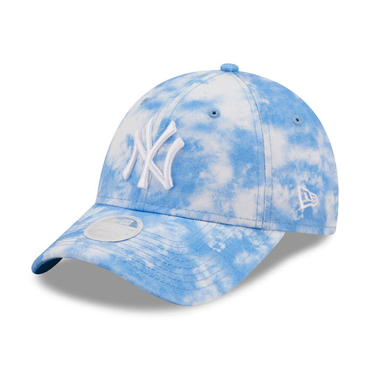 Gorra de béisbol mujeres 9FORTY MLB Tie Dye New York Yankees de New Era - Azul Claro-Blanco