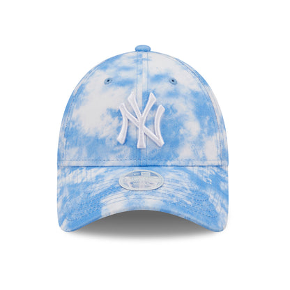 Gorra de béisbol mujeres 9FORTY MLB Tie Dye New York Yankees de New Era - Azul Claro-Blanco