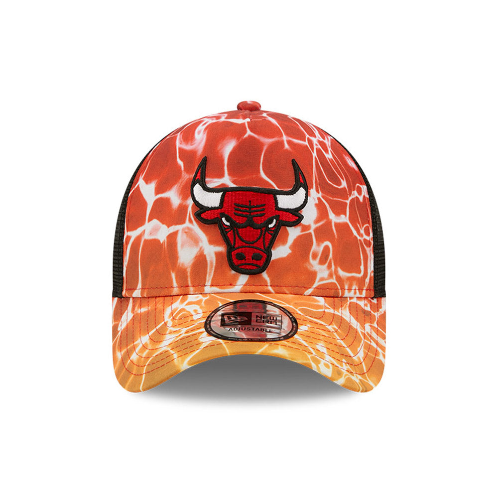 Gorra Trucker 9FORTY A-Frame NBA Summer City Chicago Bulls de New Era - Rojo-Negro