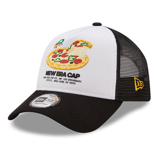 Gorra Trucker A-Frame Food Pack Pizza de New Era - Negro-Blanco