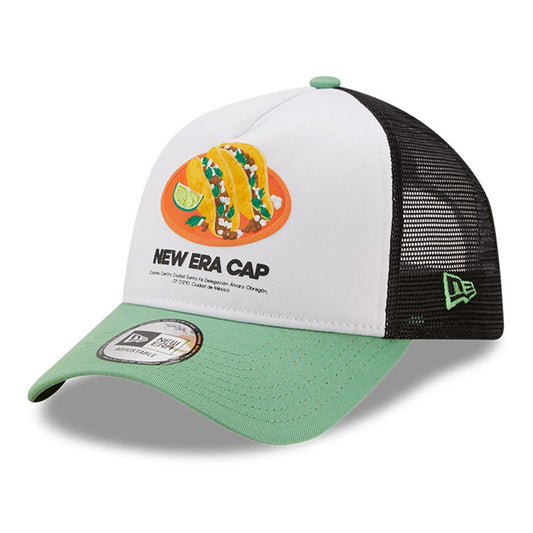 Gorra Trucker A-Frame Food Pack Tacos de New Era - Verde-Blanco