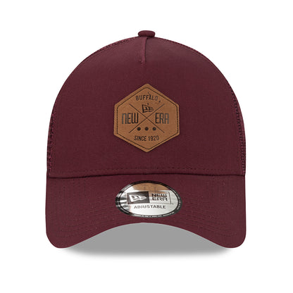 Gorra Trucker 9FORTY A-Frame Heritage Patch de New Era - Granate