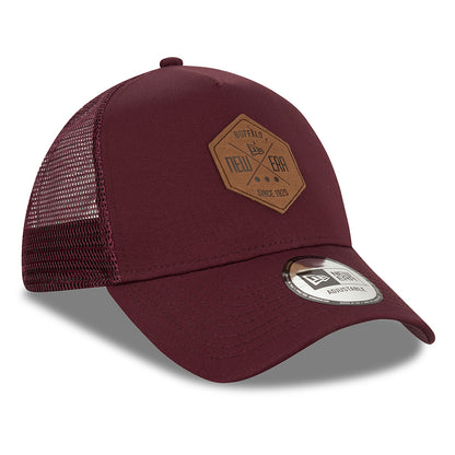 Gorra Trucker 9FORTY A-Frame Heritage Patch de New Era - Granate