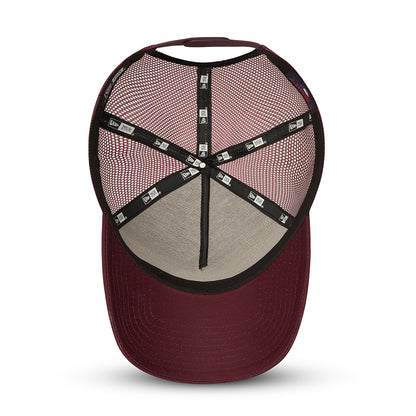 Gorra Trucker 9FORTY A-Frame Heritage Patch de New Era - Granate