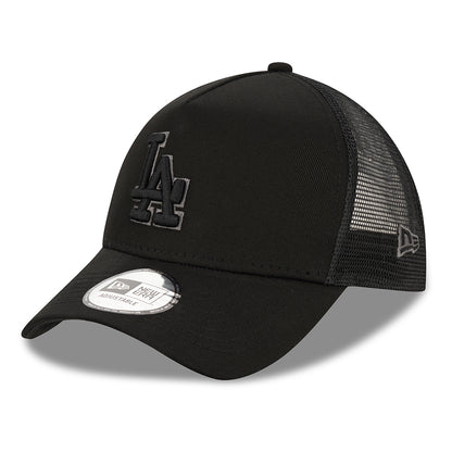Gorra Trucker 9FORTY A-Frame MLB Black On Black L.A. Dodgers de New Era - Negro
