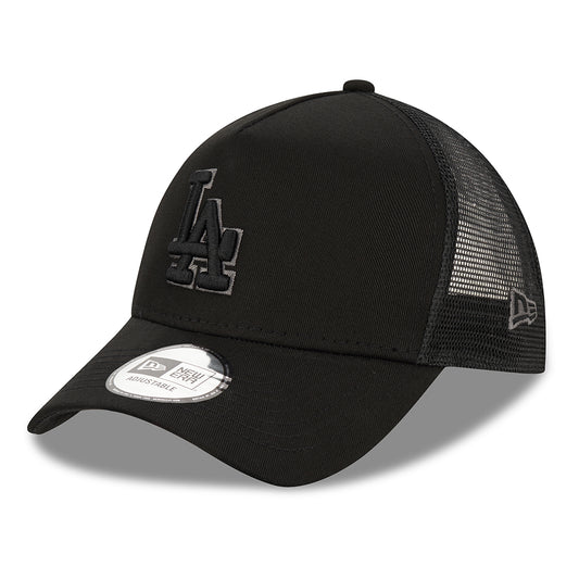 Gorra Trucker 9FORTY A-Frame MLB Black On Black L.A. Dodgers de New Era - Negro