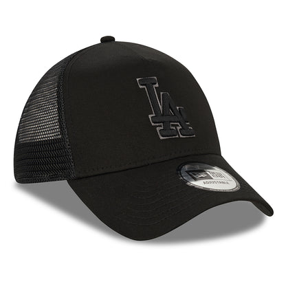 Gorra Trucker 9FORTY A-Frame MLB Black On Black L.A. Dodgers de New Era - Negro