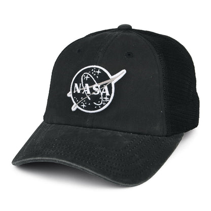 Gorra Trucker Raglan Bones de NASA - Negro Lavado
