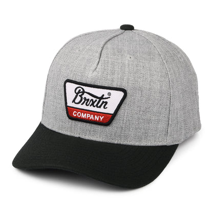 Gorra Snapback Linwood C NetPlus MP de Brixton - Gris Jaspeado-Negro