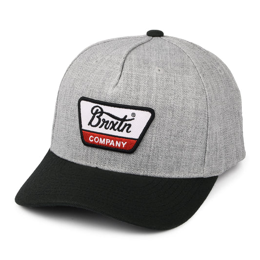 Gorra Snapback Linwood C NetPlus MP de Brixton - Gris Jaspeado-Negro